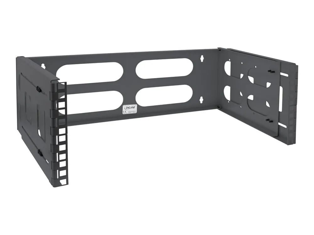 InLine 19" Rack zur Wandmontage - 4HE - 24-40cm Tiefe - schwarz