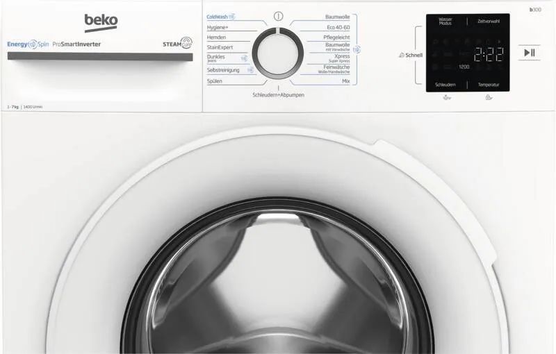 Beko BM3WFU3741W Waschmaschine, 1-7 kg, 1400 U/min - weiß