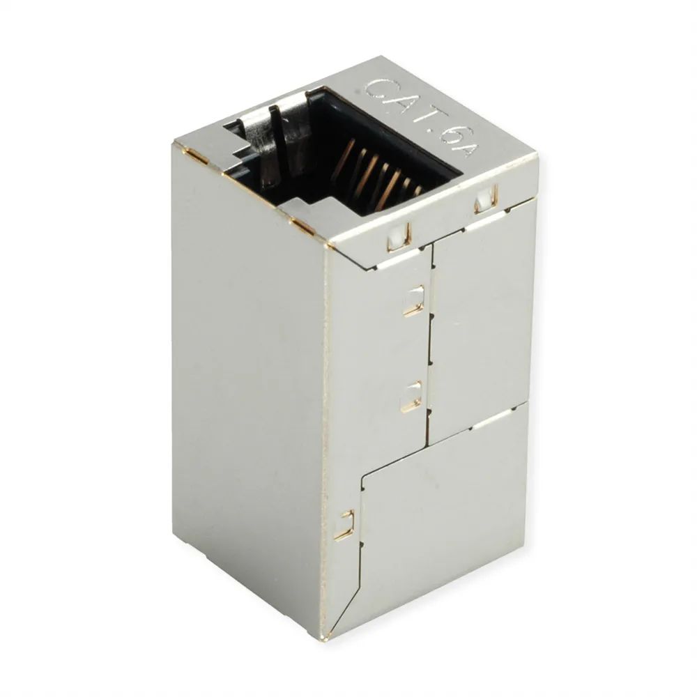 ROLINE RJ-45 Kupplung geschirmt, Cat.6A (Class EA), silberfarben