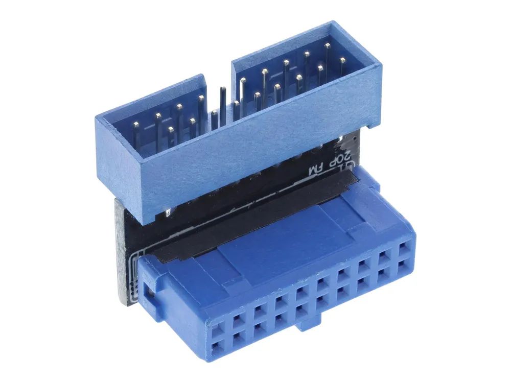 InLine USB 3.0 Adapter intern - Pfostenanschluss Stecker/Buchse - oben gewinkelt