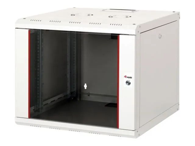 Equip Pro Mount - Schrank Netzwerkschrank - 600x600 mm, mit Glastür, abnehmbare und abschließbare Paneele, montiert - geeignet für Wandmontage - RAL 7035, Hellgrau - 9U - 48.3 cm (19")