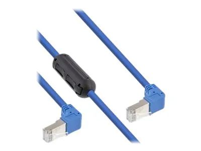 InLine Patchkabel 2-seitig unten gewinkelt mit Ferrit - S/FTP - Cat.6 - PVC - 1,6m