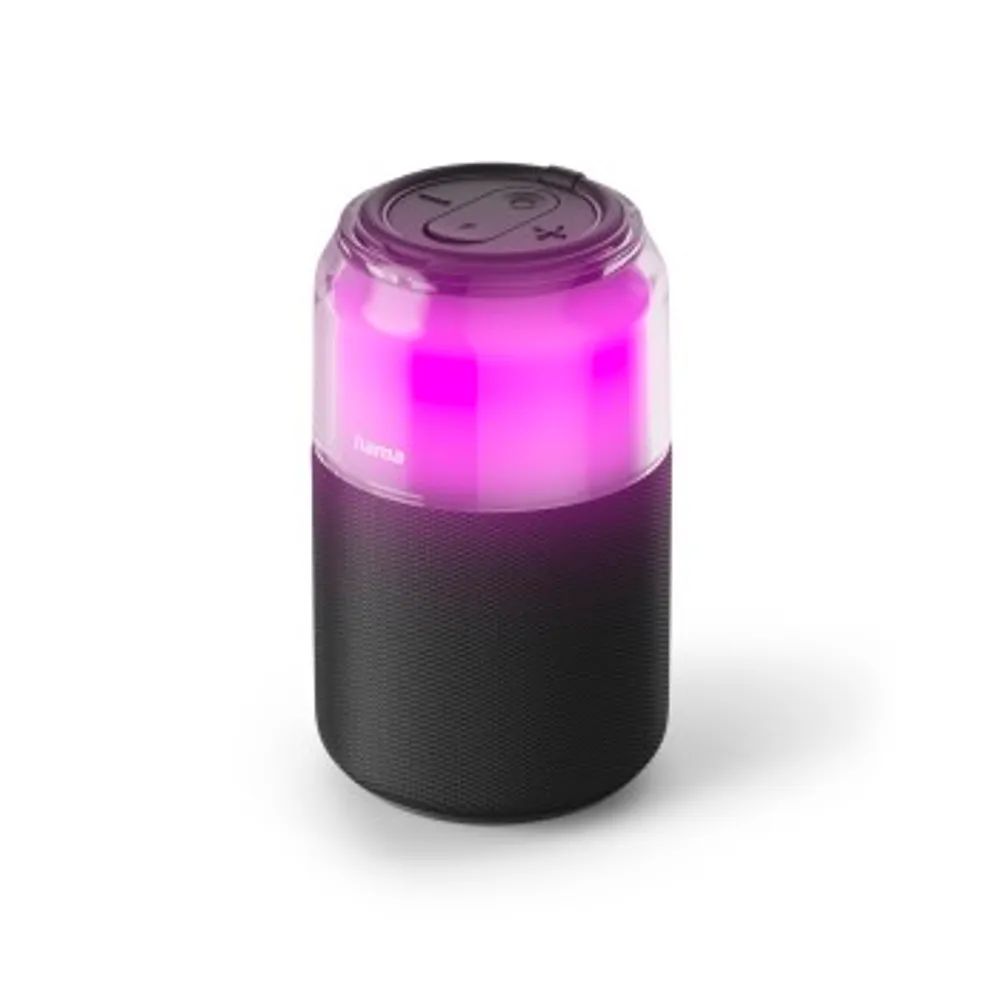 Hama Bluetooth®-Lautsprecher "Can Speaker", 4 LED-Licht-Modi, 5W, Schwarz