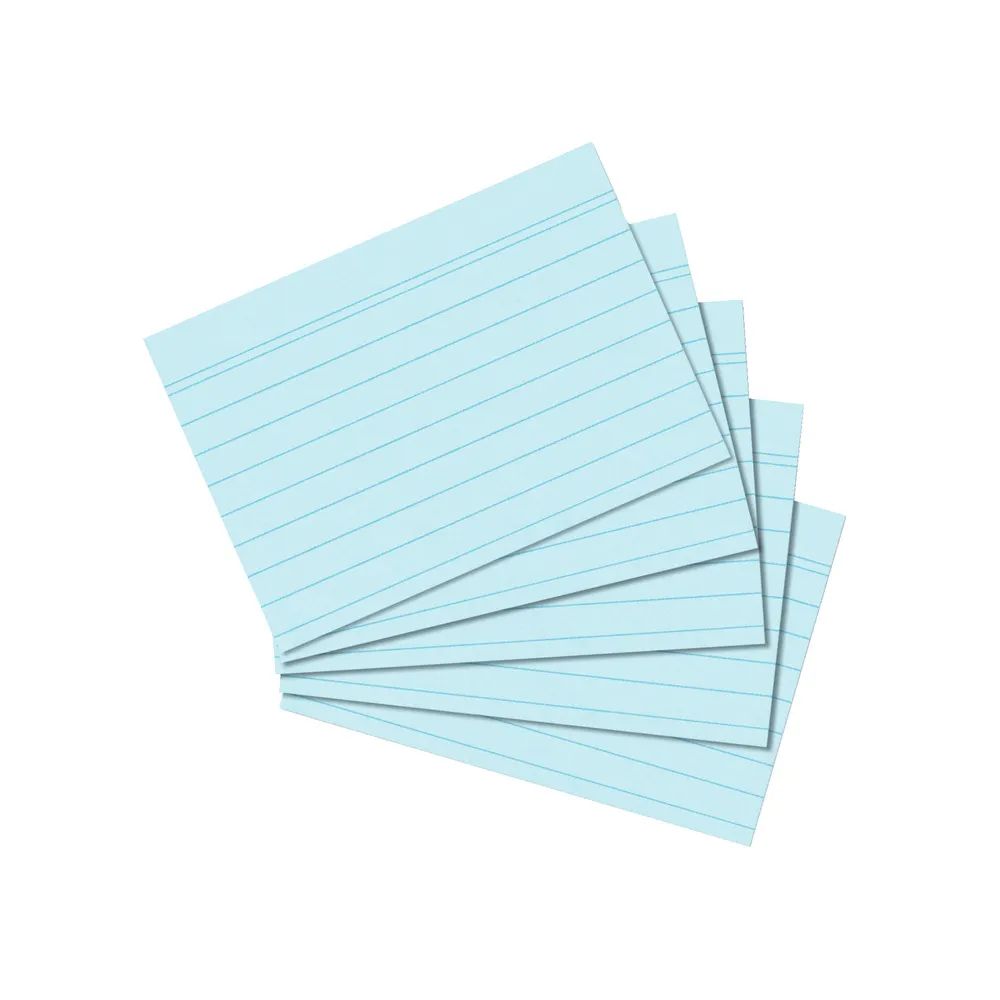 herlitz Karteikarte A7 liniert blau 100er Packung