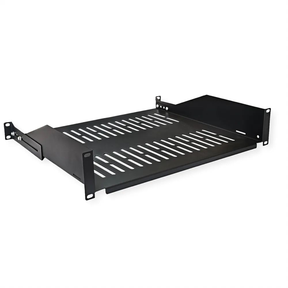 VALUE 19-Zoll-Geräteträger, 485 x 400mm, 2HE, max. 25kg, schwarz