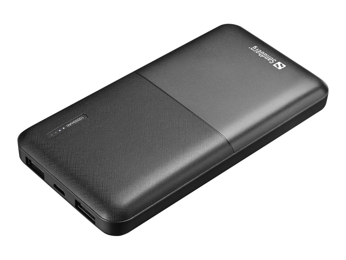 SANDBERG SAVER - Powerbank - 10000 mAh - 2.4 A - 2 Ausgabeanschlussstellen (USB)