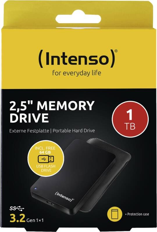 Intenso Festplatte Memory Drive 1TB USB 3.0 + 64GB USB Stick