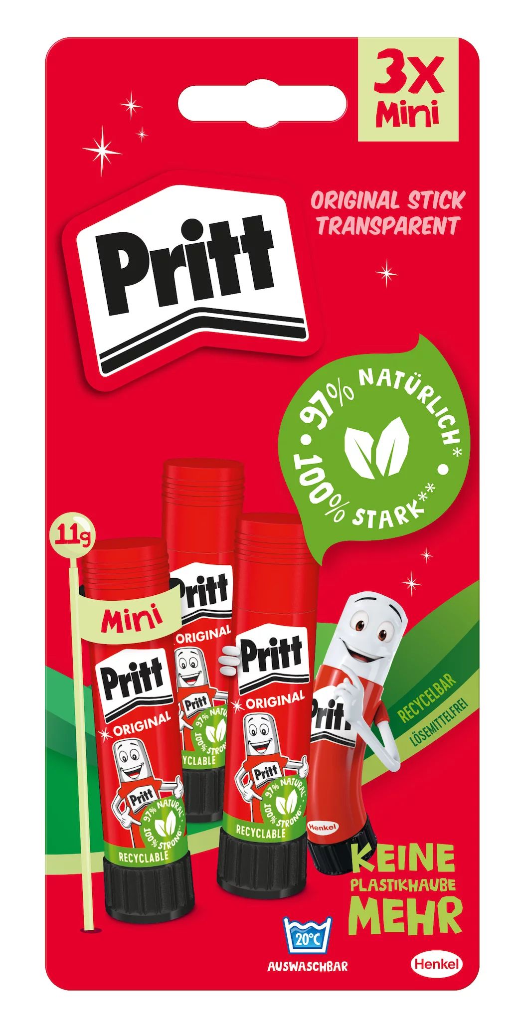 Henkel Pritt Klebestifte Classic, 3x11g