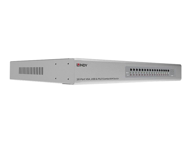 Lindy KVM-Switch - VGA, USB & PS/2 Combo - 16 x KVM port(s)