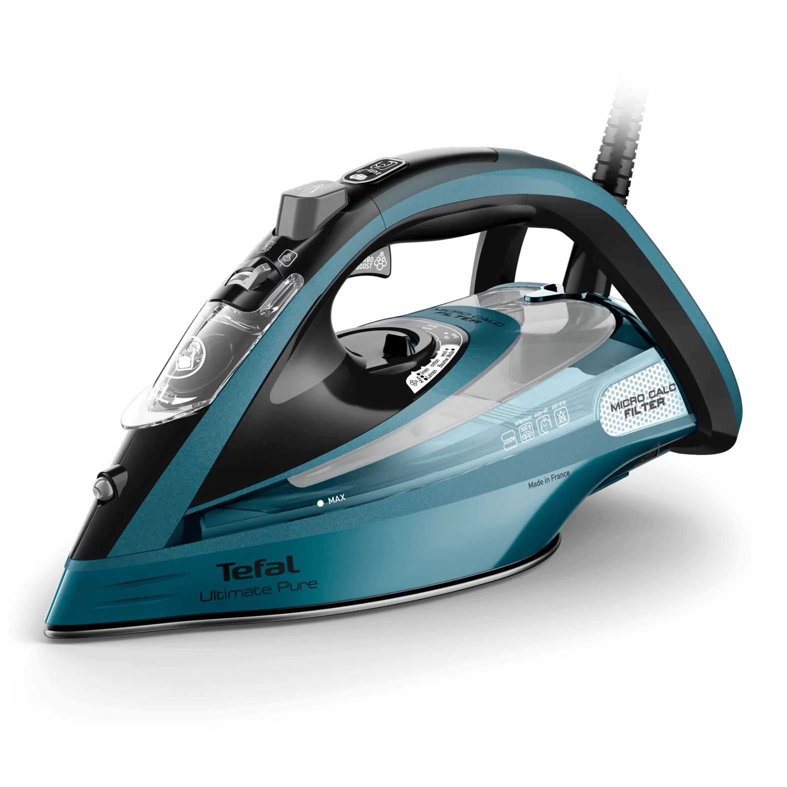 Tefal FV9851 Dampfbügeleisen Ultimate Pure - Schwarz/Blau