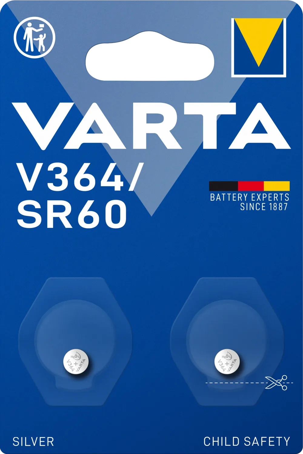 VARTA SILVER Coin V364/SR60 Blister 2