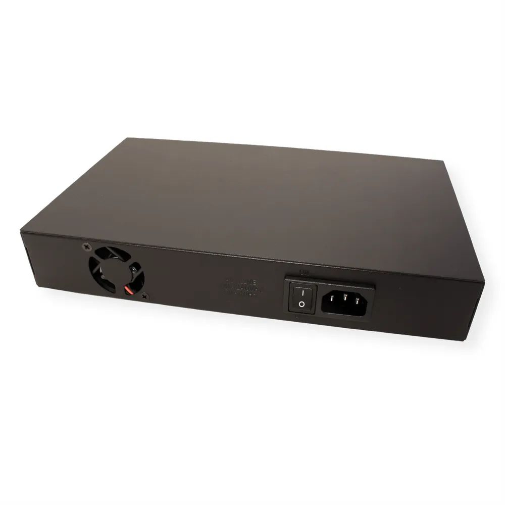 ROLINE PoE Fast Ethernet Switch, 8 Port, (8x PoE), 19-Zoll-Einbau