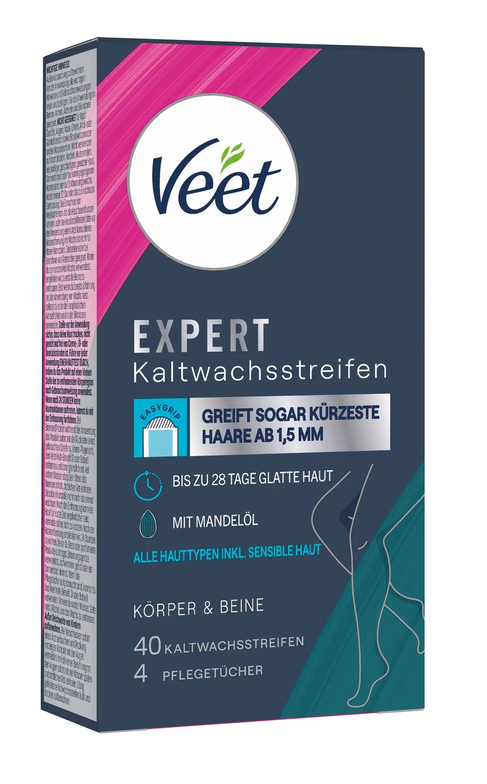 Veet Kaltwachsstreifen EXPERT Beine 40er