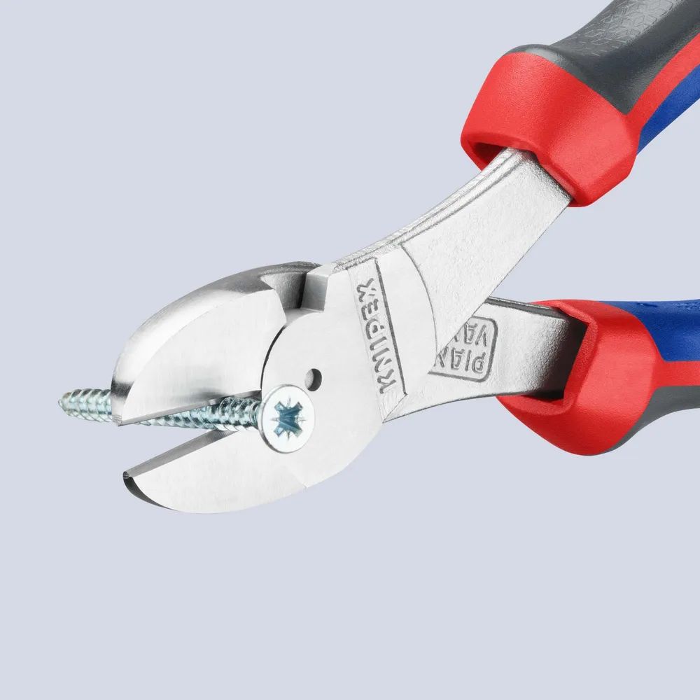 KNIPEX Kraft-Seitenschneider mit Comfort-Griffen verchromt 180 mm