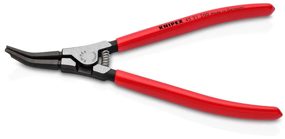 KNIPEX Montagezange für Sprengringe auf Wellen mit Kunststoff überzogen schwarz atramentiert 220 mm