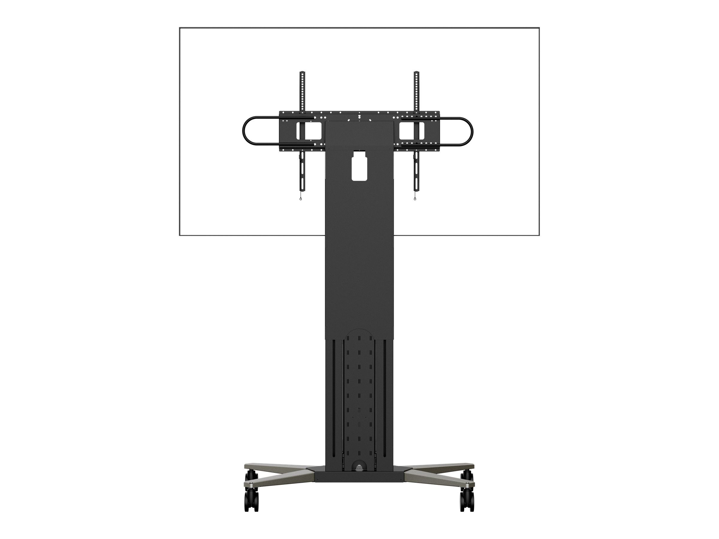 Vision Wagen - robust - für Flachbildschirm - Stahl - mattschwarz - Bildschirmgröße: 119.4-228.6 cm (47"-90")