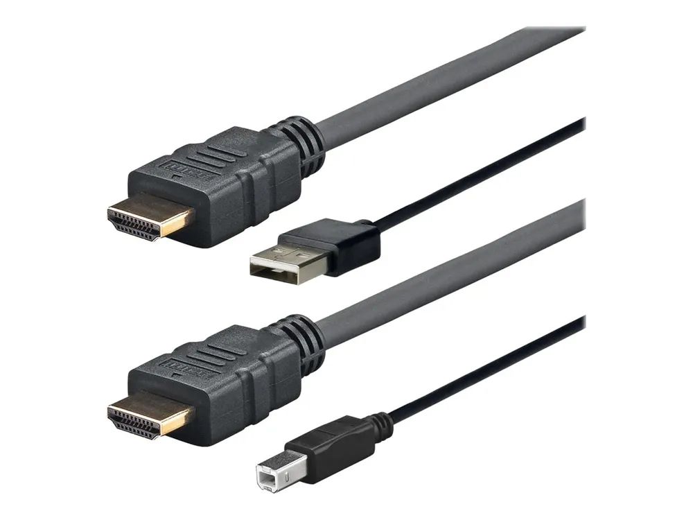 VivoLink Pro - Video- / Audiokabel - USB, HDMI männlich zu USB Typ B, HDMI männlich - 2 m - Schwarz - unterstützt 4K 60 Hz (4096 x 2160)