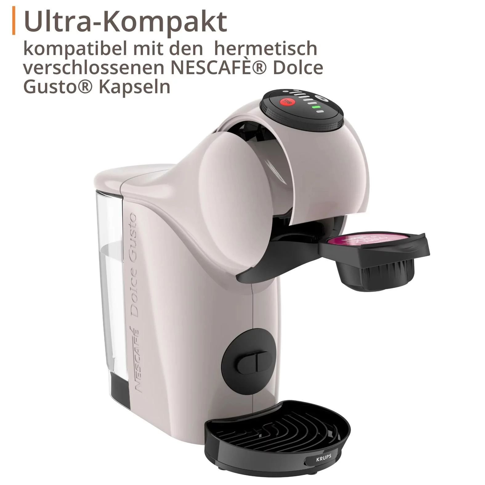 KRUPS NESCAFÉ® Dolce Gusto®KP243A  Kapselmaschine GENIO S - Taupe