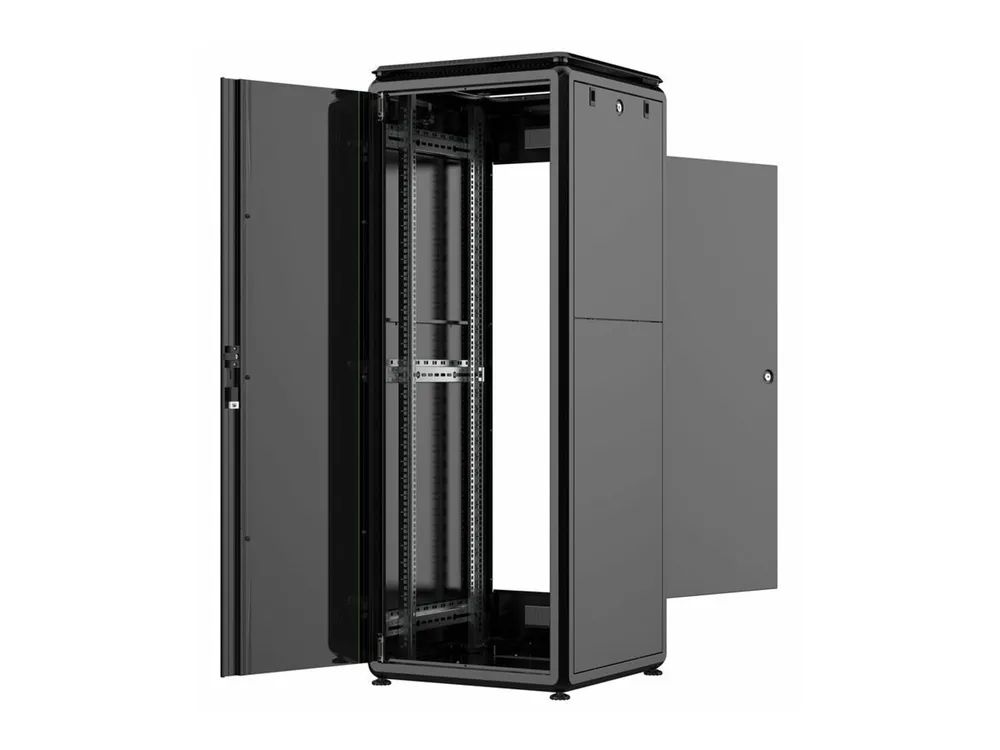 Lanview by Logon - Schrank Netzwerkschrank - 600 x 600 mm, data line - freistehend - Schwarz, RAL 9005 - 32U - 48.3 cm (19")