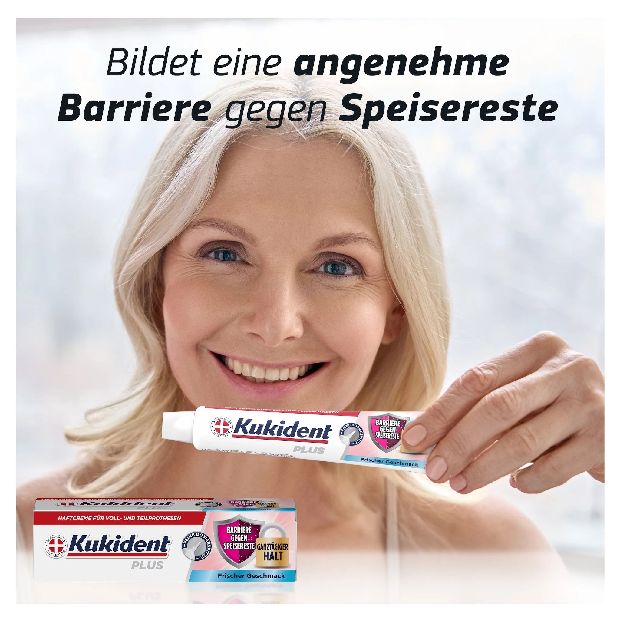 Kukident Plus Barriere gegen Speisereste-Frischer Geschmack 40G