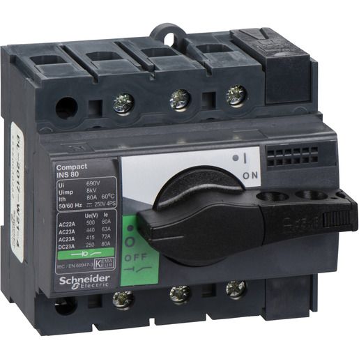 Schneider Electric LASTTRENNSCHALTER 80A 3-POL. / SCHN.E INS 80 INTERPACT 28904