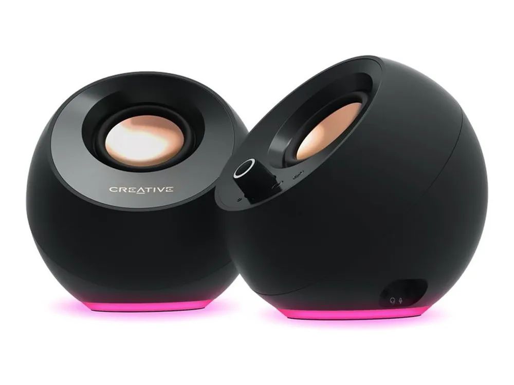 Creative Labs Creative Pebble Pro - Lautsprecher - für PC - 2.0-Kanal - kabellos - Bluetooth - USB - 30 Watt (Gesamt) schwarz