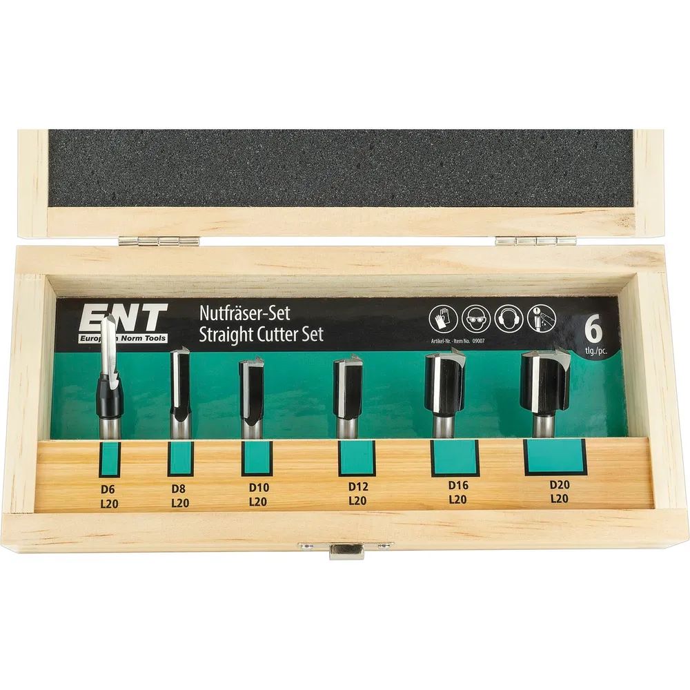 ENT Fräserkassette HW 6-teilig in Holzkassette