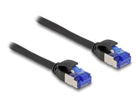 Delock RJ45 Netzwerkkabel Cat.6A S/FTP Slim 1 m schwarz - Netzwerk - CAT 6a