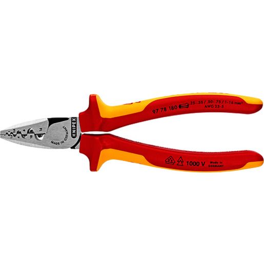 Knipex ADERENDHÜLSEN VDE 0,25-16 MM² / KNIPEX CRIMPZANGE 97 78 180