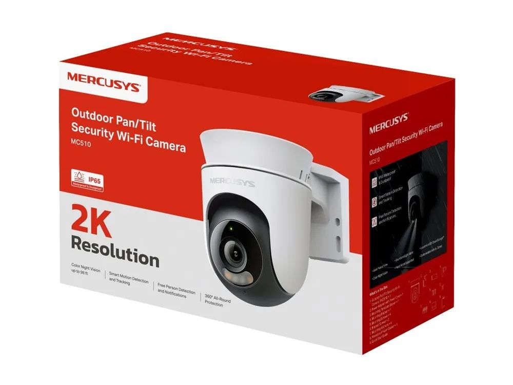 Mercusys MC510 V1 - Netzwerk-Überwachungskamera - schwenken / neigen - Farbe (Tag&Nacht)
