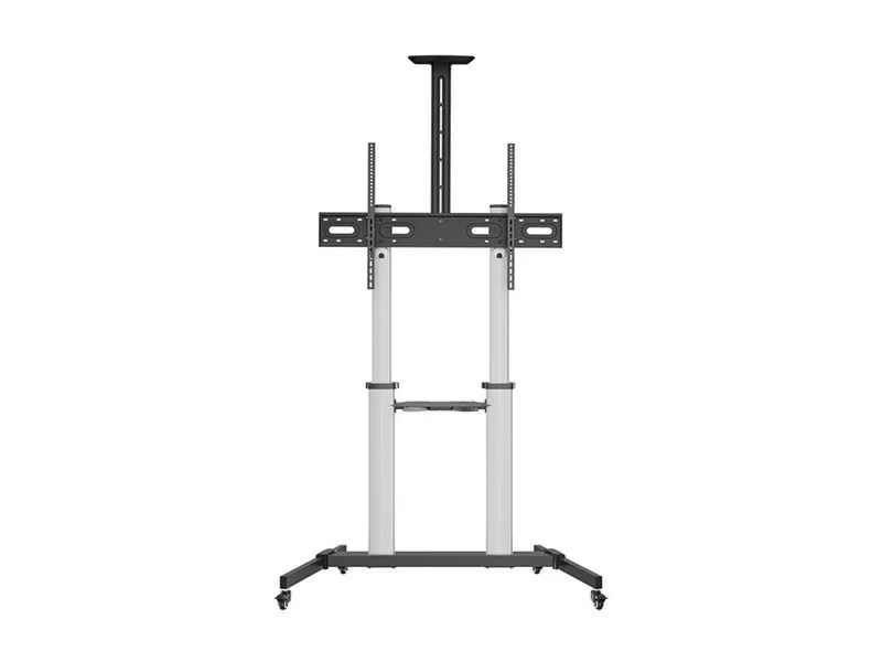 Equip Eco - Wagen - für Flachbildschirm / AV-Ausrüstung - ultra-large display, LFD, trolley - Kunststoff, stainless steel, Aluminium - Schwarz - Bildschirmgröße: 152.4-254 cm (60"-100")