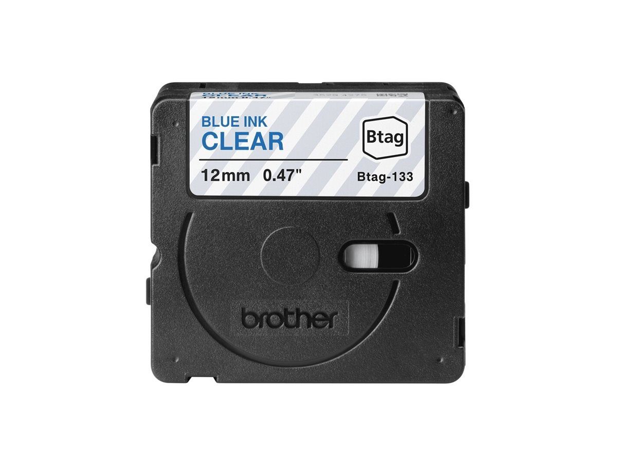 Brother BTAG-133 - Blau auf durchsichtig - Rolle (1,2 cm x 4 m)