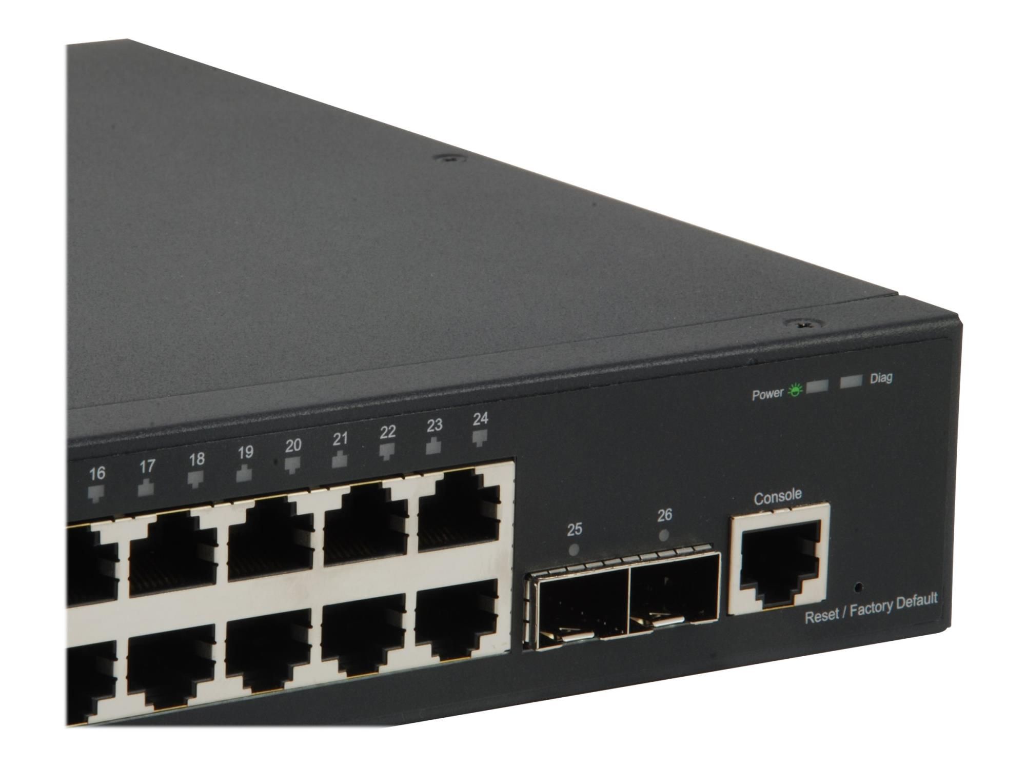 LevelOne GTL-2661 - Switch - 24 x 10/100/1000 + 2 x 10 Gigabit SFP+