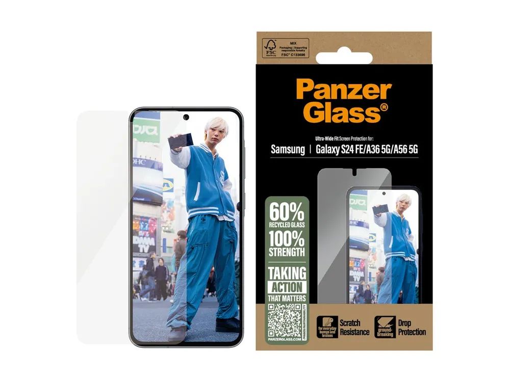 PanzerGlass Bildschirmschutz für Handy - ultrabreite Passform