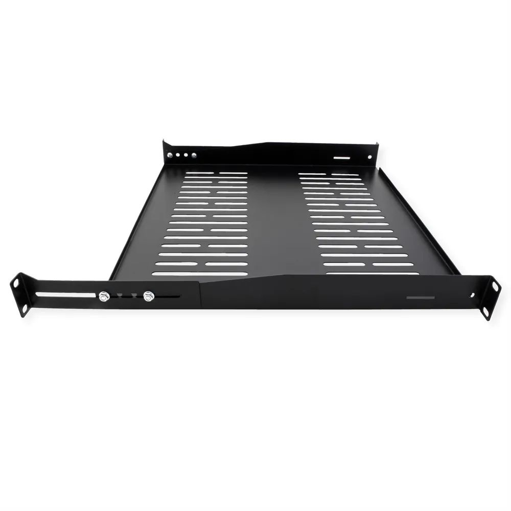 VALUE 19-Zoll-Geräteträger 1 HE, T: 400mm, max. 25 kg, U-Form, schwarz