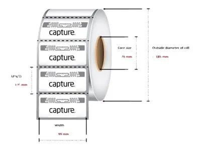 Capture CA-LB3112 - Weiß - Rolle - Thermodirekt - Permanent - 18,5 cm - 9,9 cm