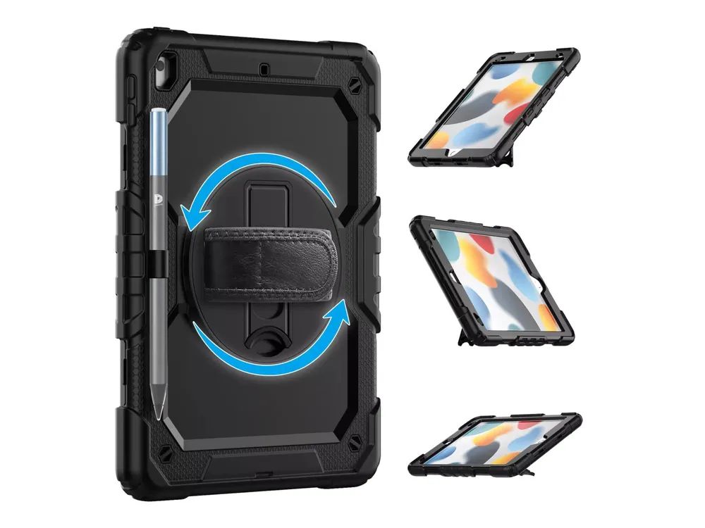 DEQSTER 360° - Hintere Abdeckung für Tablet - widerstandsfähig - Polycarbonat, Thermoplastisches Polyurethan (TPU)