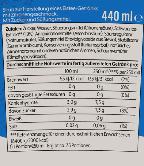 SodaStream Lipton Ice Tea Zitrone Sirup 440ml
