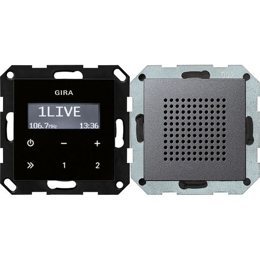 Gira UNTERPUTZ-RADIO RDS SYSTEM 55 / GIRA 228028 ANTHRAZIT 228028