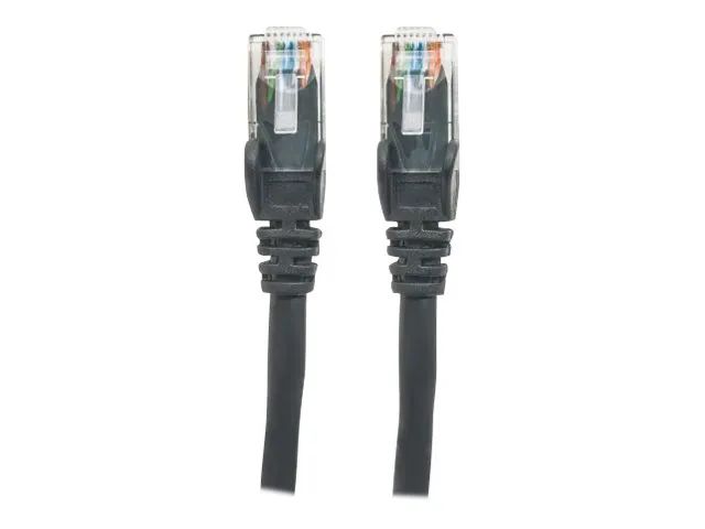 Intellinet Network Patch Cable, Cat6, 0.5m, Black, CCA, U/UTP, PVC, RJ45, Gold Plated Contacts, Snagless, Booted, Lifetime Warranty, Polybag - Patch-Kabel - RJ-45 (M)