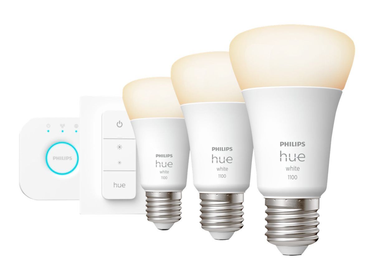 Philips HueW 9.5W A60 E27 3-er Set sw EU