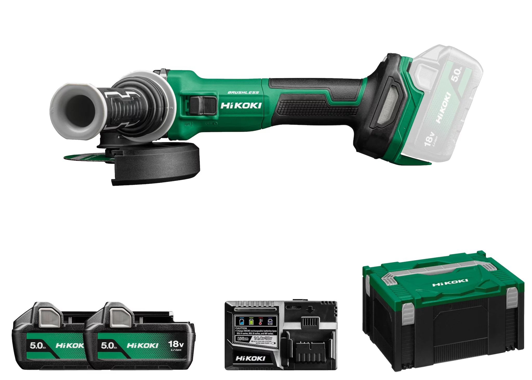 Hikoki G1813DVE +2 Akku "BÜRSTENLOS