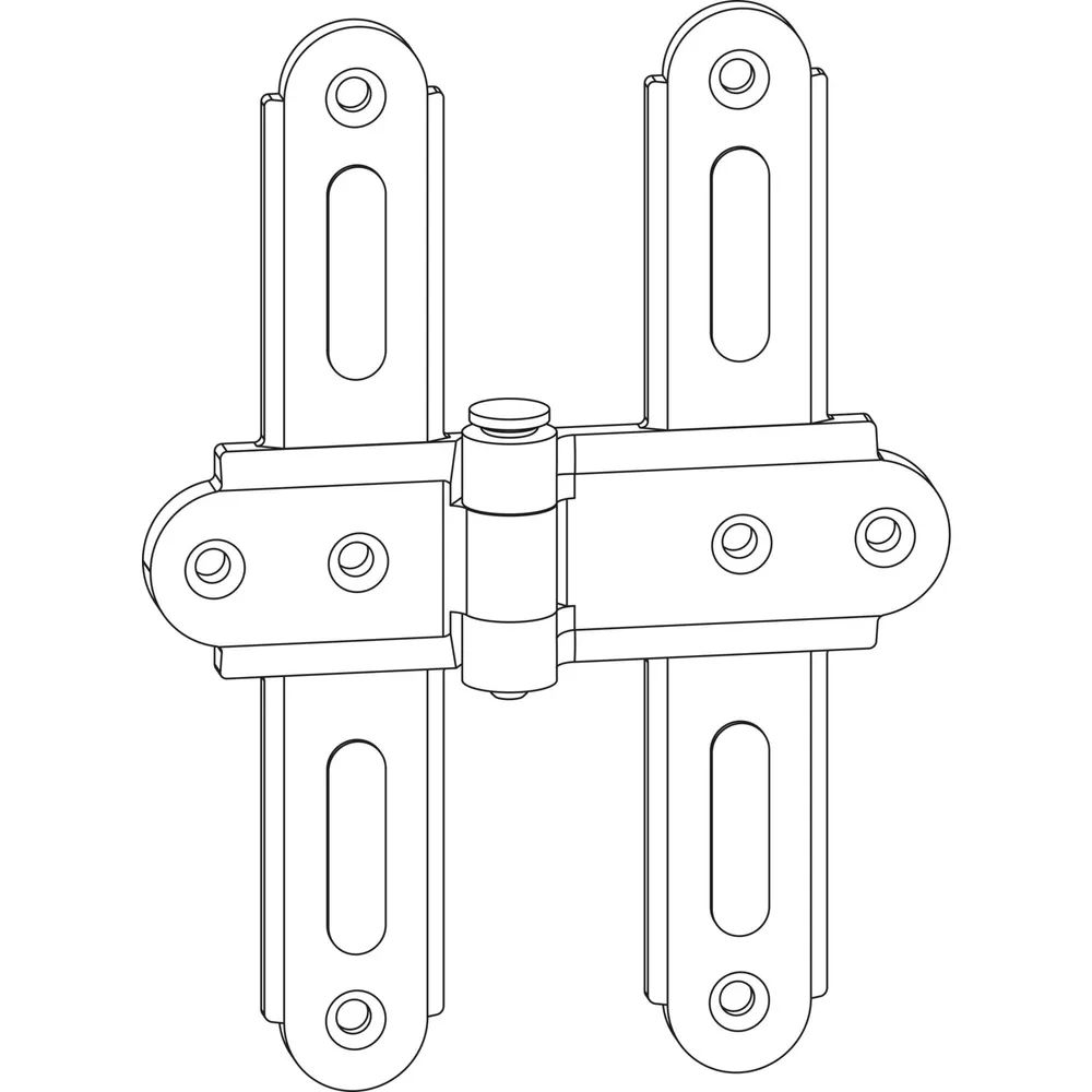MACO RUSTICO Ladenmittelkreuzband, Versatz 0-25mm, Abstand 25mm, schwarz