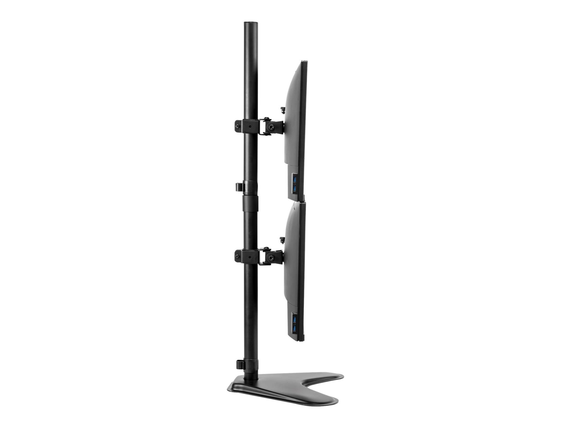 Fellowes Professional Series Free-standing Dual Stacking Monitor Arm - Aufstellung - für 2 Monitore - Stahl - Schwarz - Bildschirmgröße: bis zu 81,3 cm (bis zu 32 Zoll)