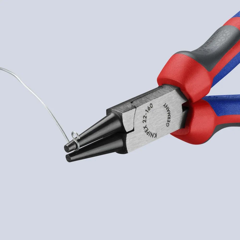 KNIPEX Rundzange mit Comfort-Griffen schwarz atramentiert 160 mm