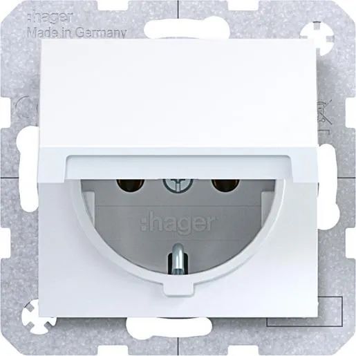 Hager SSD MIT KLAPPDECKEL SELBSTSCHL / HAGERS WAS1110WG BERKER AX/ WAS1110WG
