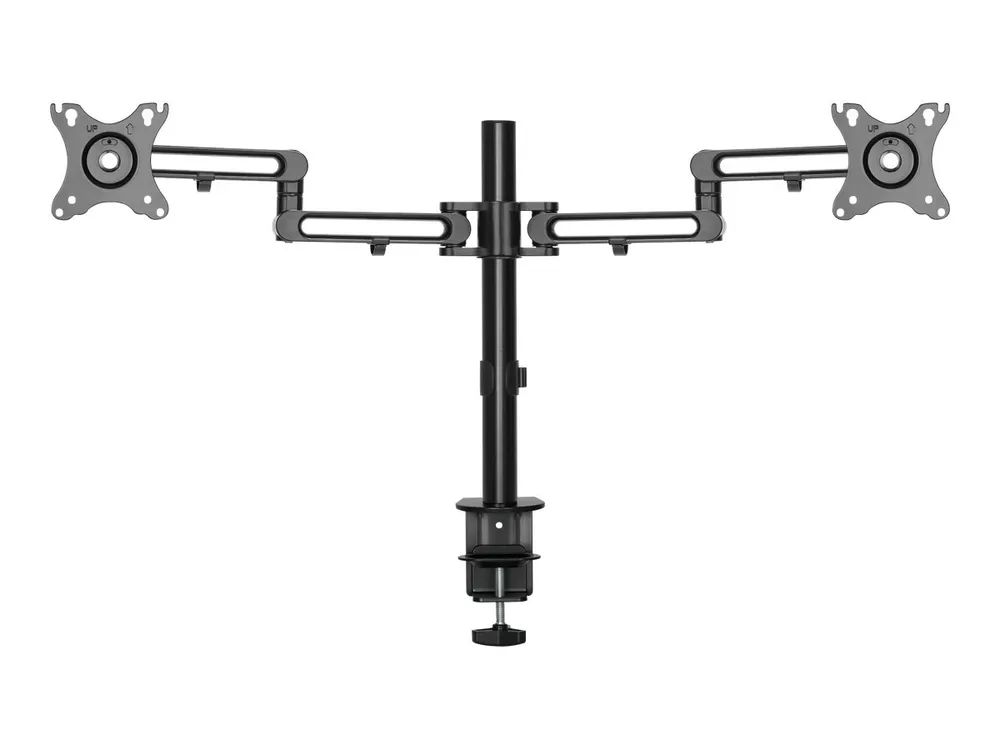 StarTech.com ARMDUAL3 Doppel Monitorarm zur Tischmontage (Gelenkarme für bis zu 32-Zoll-VESA Bildschirme, Monitorhalterung)
