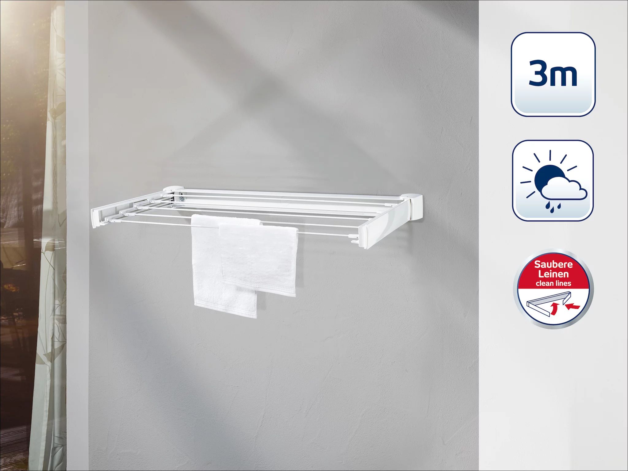 Leifheit Wandtrockner Telegant 30 Protect