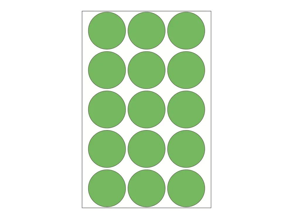 HERMA Papier - permanent selbstklebend - grün - 32 mm rund 480 Etikett(en) (32 Bogen x 15)