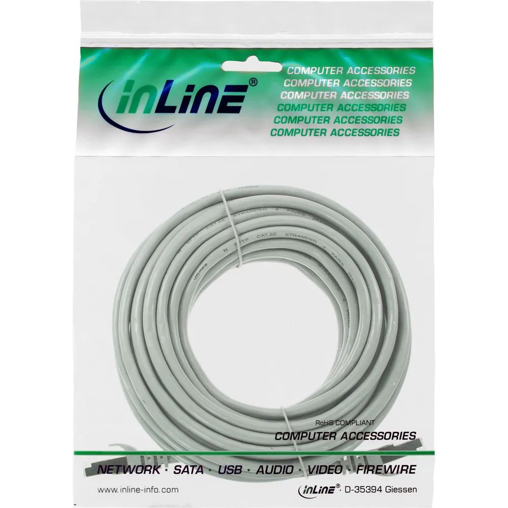 InLine Patchkabel - SF/UTP - Cat.5e - grau - 7,5m